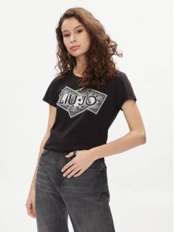 Liu Jo Футболка MA4340 JS923 Чорний Regular Fit Liu Jo Футболка MA4340 JS923 Чорний Regular Fit