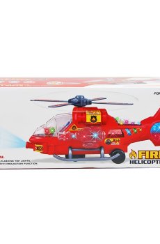 Детская игрушка Shantou Jinxing Пожарный вертолет, со светом и звуком, от 3 лет, 29*12*12 см (8813)