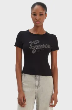 Женская черная футболка Черный XS Guess W6RI22.KA0H1;JBLK