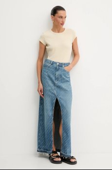 Джинсовая юбка BOSS Orange C_ DNM LONG SKIRT