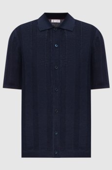 Синяя рубашка с леном