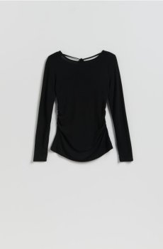 Reserved - Лонгслів з високим вмістом віскози - чорний - 447KL-99X