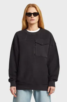 Женский черный свитшот Oversized Черный XS G-Star RAW D27733,E312
