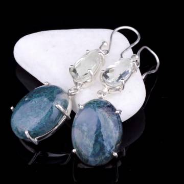 Серьги (агат, кварц) 121326 Серьги (агат, кварц) 121326