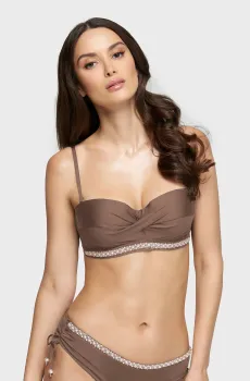 Женский коричневый лиф от купальника Коричневый 38B MARC&ANDRE L2304-Y-942
