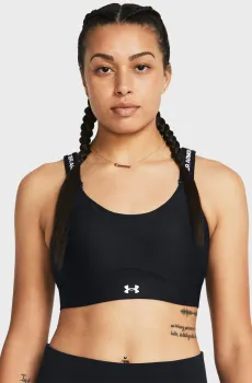 Женский черный топ UA Infinity High 2.0 Bra Черный M (D-DD) Under Armour 1384112-001