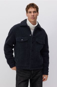 Reserved - Куртка шерпа - темно-сірий - 6886H-90X