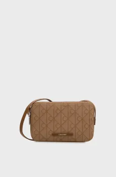 Женская бежевая сумка с узором JACQUARD CAMERA Бежевый ONESIZE Calvin Klein LV04F3533G