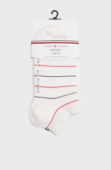 Женские белые носки (2 пары) SNEAKER RIB STRIPE Белый 39-42 Tommy Hilfiger 701238776