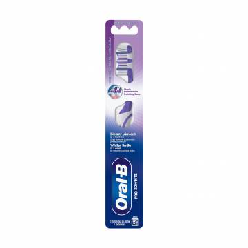 Зубная щетка Oral-B Pro 3D White Отбеливание, фиолетовая, средней жесткости, 1 шт