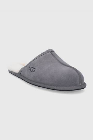 Шерстяные тапочки UGG Scuff цвет серый 1101111-DGRY