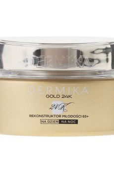 Крем для лица Dermika Luxury Gold Gold 24k Total Benefit Реконструктор молодости, 65+, 50 мл