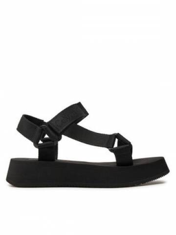 Calvin Klein Jeans Босоніжки Sandal Velcro Webbing In Mtl YW0YW01480 Чорний Calvin Klein Jeans Босоніжки Sandal Velcro Webbing In Mtl YW0YW01480 Чорний