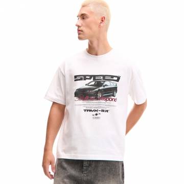 Cropp - Біла футболка з принтом - білий Cropp - Біла футболка з принтом - білий