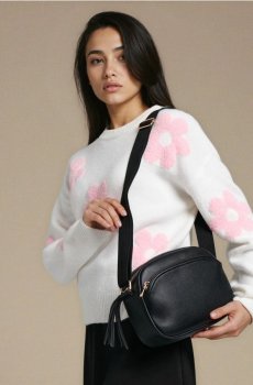 Crossbody-сумка з штучної шкіри - чорний