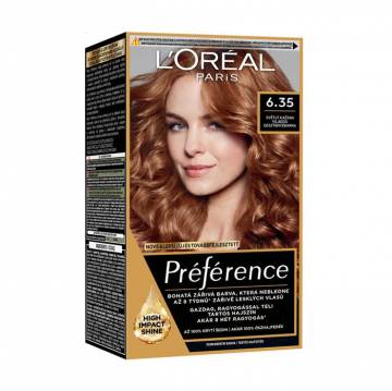 Стойкая краска для волос LOreal Paris Preference 6.35, 174 мл Стойкая краска для волос LOreal Paris Preference 6.35, 174 мл