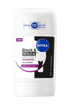Антиперспирант-стик женский NIVEA Black & White Invisible Черный и белый, невидимый: аутентичный, 50 мл