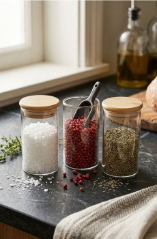 Набір контейнерів для зберігання продуктів з кришками 3 pack - clear