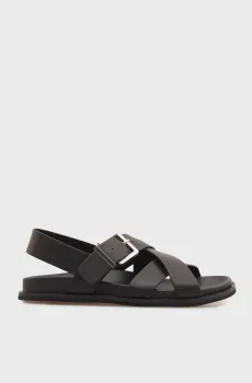 Женские черные кожаные сандалии Mira Черный 39 PRPY PRSLT1442W