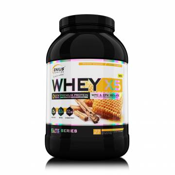 Протеин Genius Nutrition Whey-X5 Ваниль и мед, в порошке, 900 г