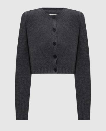 Серый укороченный кардиган ZEPHIR из кашемира
