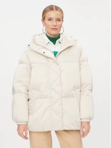 Tommy Jeans Пуховик Ovr Satin DW0DW16586 Écru Regular Fit Tommy Jeans Пуховик Ovr Satin DW0DW16586 Écru Regular Fit