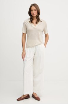 Льняное поло United Colors of Benetton