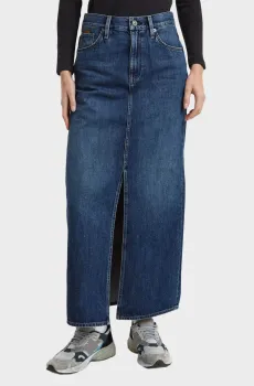 Женская синяя джинсовая юбка Viktoria Long Skirt Синий 28 G-Star RAW D24385,D536