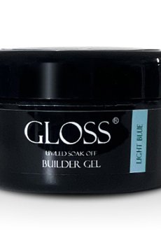 Уценка! Однофазный гель для ногтей Gloss Builder Gel UV/LED Soak Off, Light Blue, 30 мл