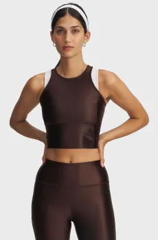 Женский коричневый топ UA Motion Shine Tank Коричневый L Under Armour 6007096-246