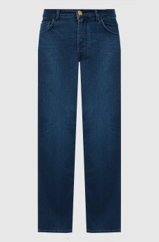 Синие джинсы с логотипом