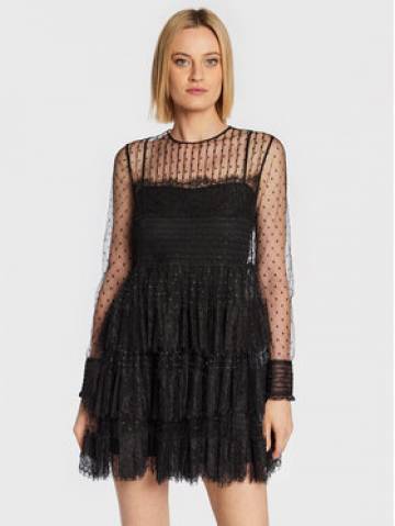 Red Valentino Коктейльна сукня 1R3VA22D6KW Чорний Regular Fit Red Valentino Коктейльна сукня 1R3VA22D6KW Чорний Regular Fit