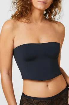 Женский черный бюстгальтер-бюстье FLEXI MICRO Черный M Etam 6536597