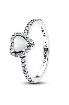 Каблучка "Сяюче біле серце"