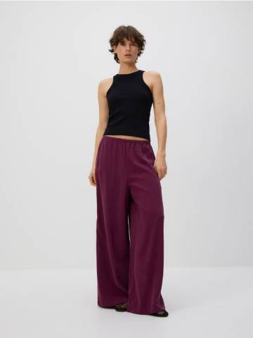 Reserved - LADIES` TROUSERS - burgundy - 696AC-53X Reserved - LADIES` TROUSERS - burgundy - 696AC-53X