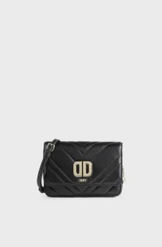 Женская черная кожаная сумка Черный ONESIZE DKNY R23EBK74