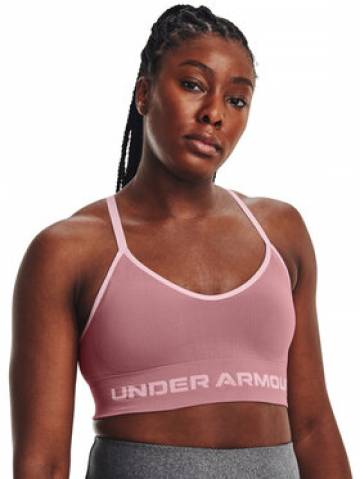 Under Armour Спортивний бюстгальтер UA Seamless Low Long Rib 1373870 Рожевий Under Armour Спортивний бюстгальтер UA Seamless Low Long Rib 1373870 Рожевий