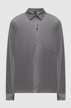 Серая рубашка из шерсти