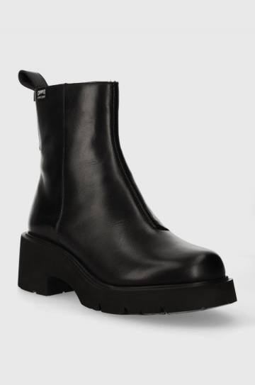 Кожаные полусапожки Camper Milah женские цвет чёрный на платформе K400725.001 Кожаные полусапожки Camper Milah женские цвет чёрный на платформе K400725.001