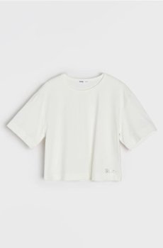 Однотонна футболка з коротким рукавом Active - кремовий