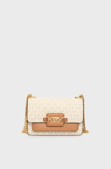 Женская белая сумка с узором TH HERITAGE MINI CROSSOVER CHAIN Белый ONESIZE Michael Kors 32S2G7HC0B