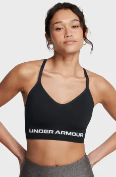 Женский черный топ Vanish Seamless Low Bra Черный L Under Armour 1384417-001