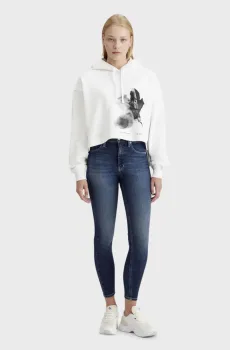 Женское белое худи FLOWER GRAPHIC HOODIE Белый S Calvin Klein Jeans J20J223530