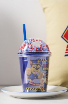 Склянка з трубочкою та кришкою з кульками PAW Patrol - різнобарвний