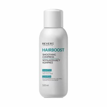 Разглаживающий шампунь Revers Cosmetics Hairboost Smoothing Compress Shampoo для жестких и тусклых волос, 500 мл Разглаживающий шампунь Revers Cosmetics Hairboost Smoothing Compress Shampoo для жестких и тусклых волос, 500 мл