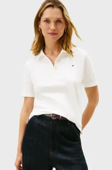 Женское белое поло Белый XS Tommy Hilfiger WW0WW43224