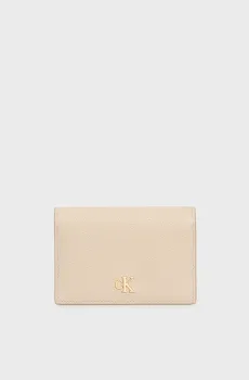 Женский бежевый кожаный кардхолдер MIN MONOGRAM 6CC Бежевый ONESIZE Calvin Klein LV04F1063G