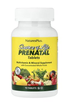 Мультивитамины для беременных NaturesPlus Source of Life Prenatal, 90 таблеток