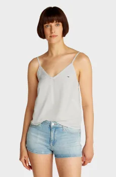 Женский белый топ Белый XS Tommy Jeans DW0DW20604
