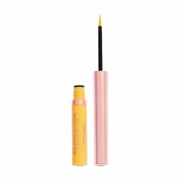 Уценка! Жидкая подводка для глаз Makeup Revolution Neon Heat Coloured Liquid Eyeliner, Lemon Yellow, 2.4 мл Уценка! Жидкая подводка для глаз Makeup Revolution Neon Heat Coloured Liquid Eyeliner, Lemon Yellow, 2.4 мл